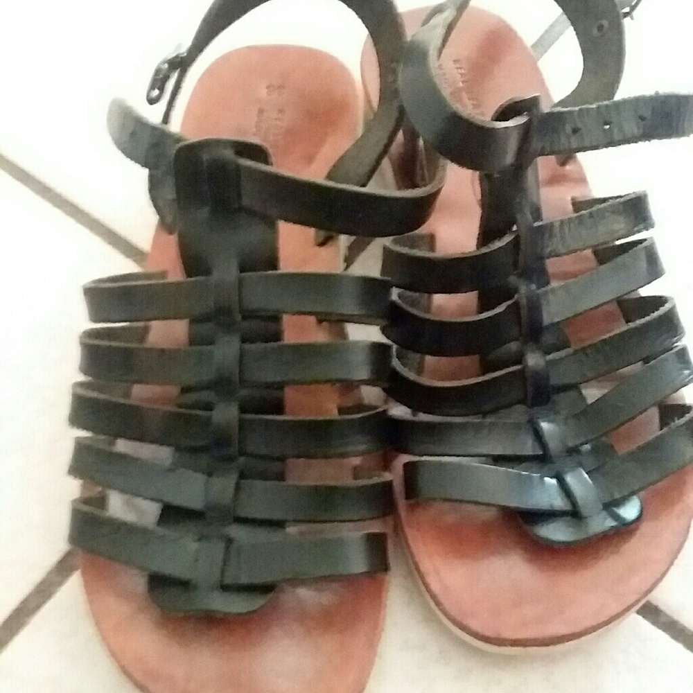 Gladiator  black leather sandals